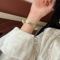 翠語森光｜岫玉葡萄石雪花幽靈手串_1