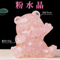【晶夢守護】天然水晶碎石小熊擺件_3