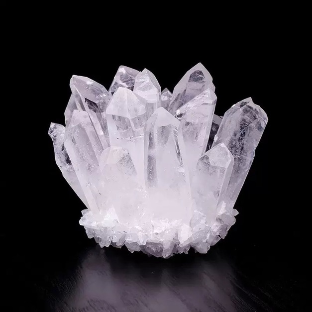 【天然白水晶簇原石擺件】