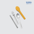 Kiddo｜矽緻收納不鏽鋼餐具3件組_任選2組優惠 (大地棕/珊瑚紅/萊姆黃/蔚海藍）_3