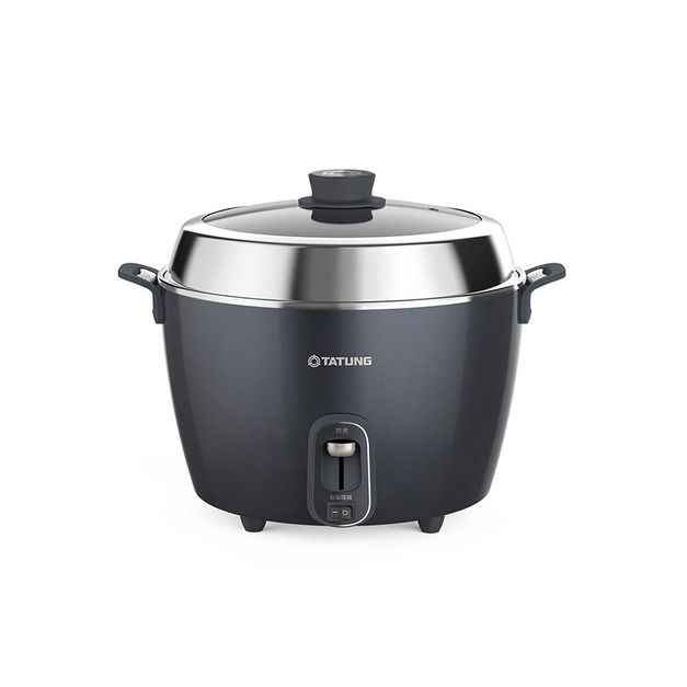 TATUNG 大同11人份不鏽鋼配件保溫開關電鍋(玻璃鍋蓋)-藍黑TAC-11R-MPB