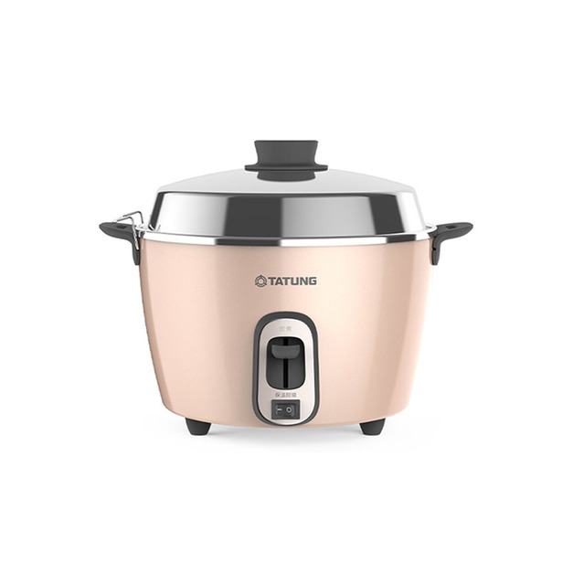 TATUNG 大同 6人份不鏽鋼配件保溫開關電鍋-奶霜粉 TAC-06R-MBI