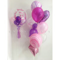 粉紫系列空飄氣球束