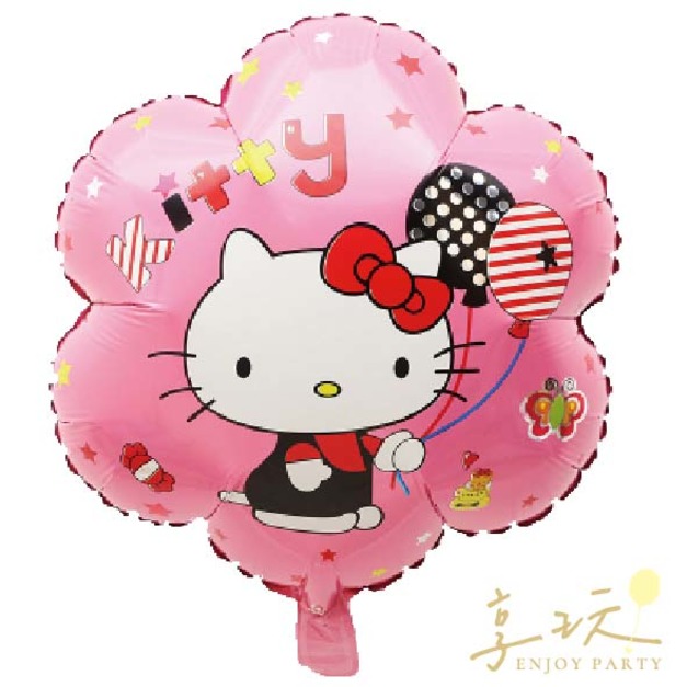 18吋Kitty花朵鋁箔氣球