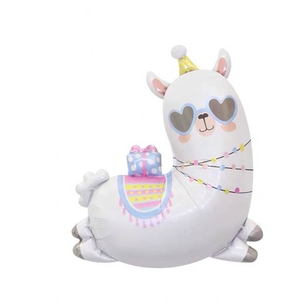 眼鏡羊駝-鋁箔氣球