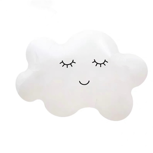 閉眼微笑雲朵鋁箔氣球