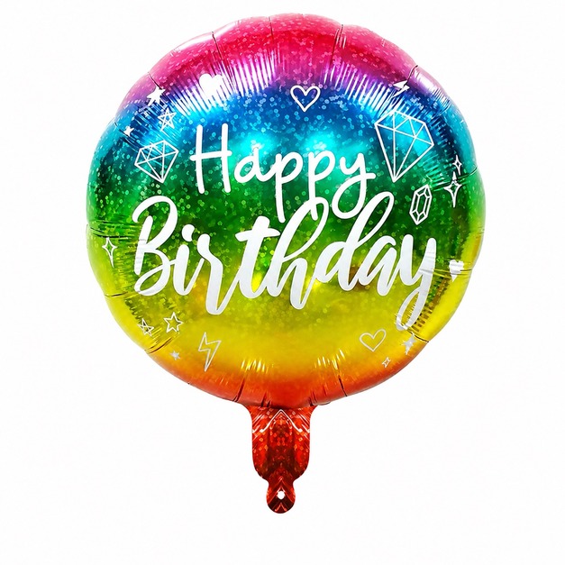 18吋彩虹糖生日鋁箔氣球