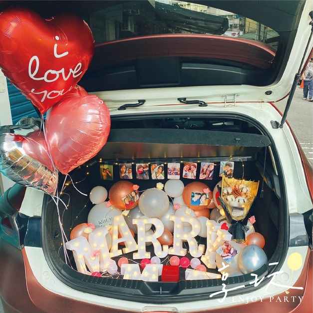 女神求婚攻略-後車廂佈置