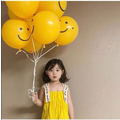 10吋笑臉 眨眼 乳膠氣球_1