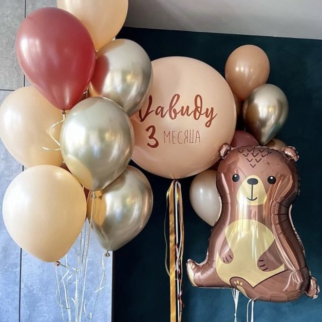 叢林熊-空飄氣球束