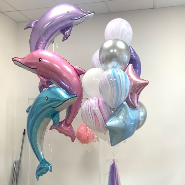 海豚秀-空飄氣球束