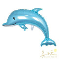 藍/粉/紫色海豚-鋁箔氣球