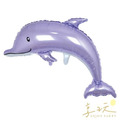 藍/粉/紫色海豚-鋁箔氣球_2