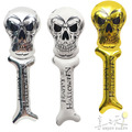 金/銀/白色骷髏頭手持氣球棒