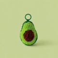 【毛毛果】 酪梨・手作立體簇絨水果吊飾・包包掛飾鑰匙圈_3