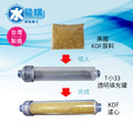 KDF濾心 ：小T33透明填充罐型、美國KDF原料(須自行填充)