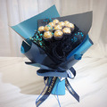 一心一意金莎花束/11顆/深藍