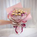 一心一意金莎花束/11顆/粉灰