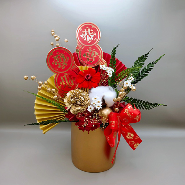 新年款永生花盆花