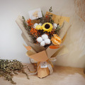 山野萬里永生花花束/中款/香檳橘