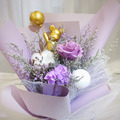 告白氣球永生花花束/神秘紫_2