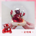 星座熊LED玻璃罩/紅琉璃_1
