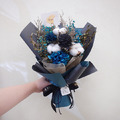 山野萬里永生花花束/中款/黑夜藍_2