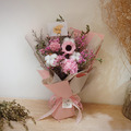 山野萬里永生花花束/中款/浪漫粉