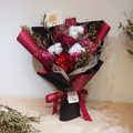 山野萬里永生花花束/中款/艷麗紅