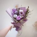 山野萬里永生花花束/中款/神秘紫_2
