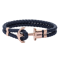 Paul Hewitt | PHREPS 玫瑰金扣皮革手環/深藍 PH-PH-L-R-N-(XS-3XL)