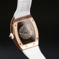 布加迪 | 偉大傳奇系列 鳳凰晶鑽玫金框款 鏤空酒桶造型 氟橡膠錶帶 自動上鍊機械腕錶 35mm (BG9910-A1)_6