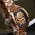 布加迪 | 偉大傳奇系列 龍年玫金框款 鏤空酒桶造型 不鏽鋼錶帶 自動上鍊機械腕錶 48mm (BG5606-A4)_4