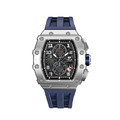 機械公爵 | 元素系列 日曆版 銀框 藍色矽膠錶帶 石英錶 (TB8204Q-14/TB8204Q-34)