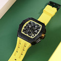 機械公爵 | 元素系列 日曆版 黑框 黃色矽膠錶帶 石英錶 (TB8204Q-07)_6