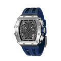 機械公爵 | 元素系列 日曆版 銀框 藍色矽膠錶帶 石英錶 (TB8204Q-14/TB8204Q-34)_1