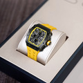 機械公爵 | 元素系列 日曆版 黑框 黃色矽膠錶帶 石英錶 (TB8204Q-07)_2