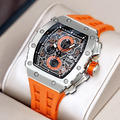 機械公爵 | 元素系列 日曆版 銀框 橘色矽膠錶帶 石英錶 (TB8204Q-11/TB8204Q-32)_2