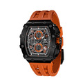 機械公爵 | 元素系列 日曆版 黑框 橘色矽膠錶帶 石英錶 (TB8204Q-12)_1