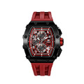 機械公爵 | 元素系列 日曆版 黑框 紅色矽膠錶帶 石英錶 (TB8204Q-09/TB8204Q-37)