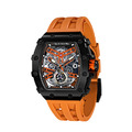 機械公爵 | 元素系列 自動上鍊 黑框 橘色矽膠錶帶 機械錶 (TB8208A-01)_1