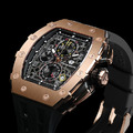 機械公爵 | 元素系列 日曆版 玫金框 黑色矽膠錶帶 石英錶 (TB8204Q-35)_6