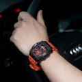 機械公爵 | 元素系列 自動上鍊 黑框 橘色矽膠錶帶 機械錶 (TB8208A-01)_4