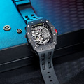 機械公爵 | 元素系列 自動上鍊 黑色碳纖維框 黑色氟橡膠錶帶 機械錶 (TB8208CF-08)_14
