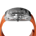 機械公爵 | 元素系列 銀框 橘色矽膠錶帶 石英錶 (TB8211Q-02)_3