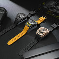 機械公爵 | Reactor系列 配件可自由拆換 自動上鍊 黑框 黃色氟橡膠錶帶 機械錶 (TB8213A-05)_8