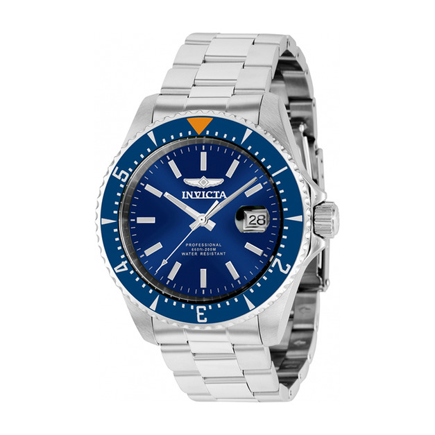 INVICTA ｜Pro Diver Men 藍面 銀色不鏽鋼錶帶 自動上鍊機械錶(36781)