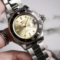 INVICTA ｜Pro Diver 香檳金面 銀色不鏽鋼錶帶 自動上鍊機械錶(49317)_3