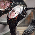 INVICTA ｜Pro Diver Miami Edition 粉紅色面 黑框 黑色不鏽鋼錶帶 夜光刻度 自動上鍊機械錶(47187)_2