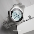 Benlydesign ｜Y2k手錶 X5000型 霧面銀色款 電子螢幕顯示 不鏽鋼錶帶 電子錶(X5000-D-M)_1
